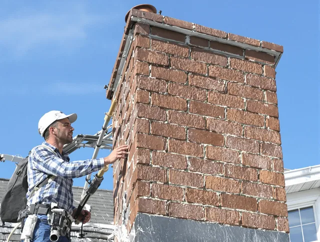 Brickwork for a chimney rebuild by Shelton Chimney Sweep in Shelton, CT