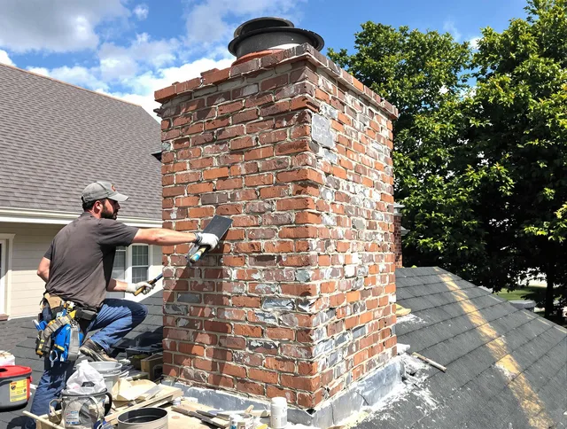 Completed chimney rebuild by Shelton Chimney Sweep in Shelton, CT