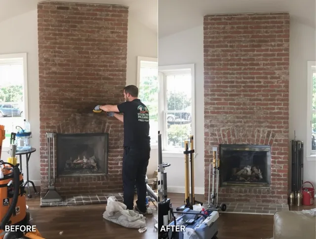 Finished chimney sweeping service by Shelton Chimney Sweep in Shelton, CT