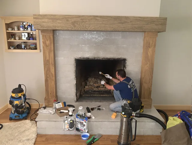 Detailed creosote removal process by Shelton Chimney Sweep in Shelton, CT