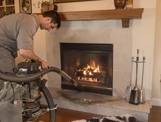 Routine fireplace upkeep by Shelton Chimney Sweep in Shelton, CT