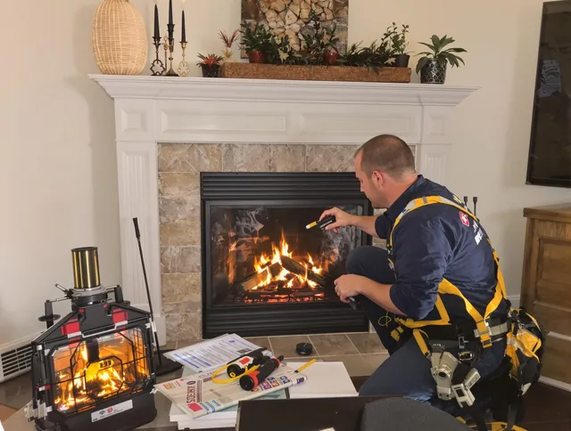 Safety-focused fireplace inspection by Shelton Chimney Sweep in Shelton, CT