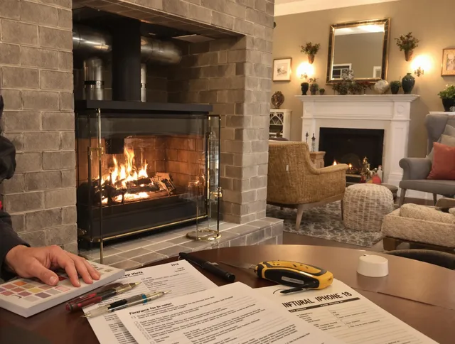 Shelton Chimney Sweep verifying fireplace safety measures in Shelton, CT